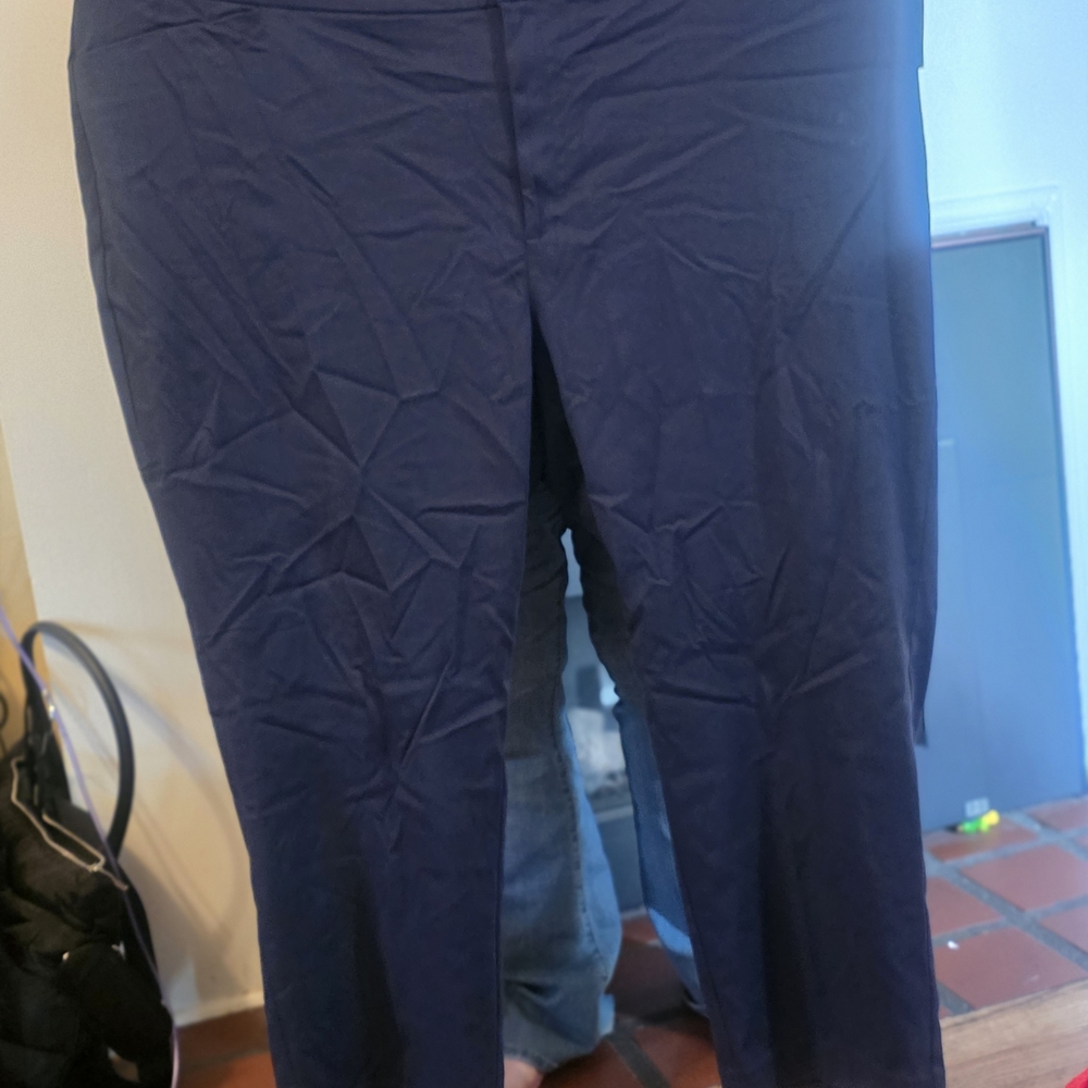 Catherines Navy Straight Leg Pants